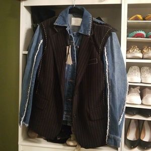 Zara jeans jacket with blazer combo